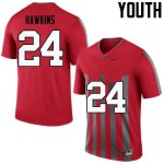 NCAA Ohio State Buckeyes Youth #24 Kierre Hawkins Throwback Nike Football College Jersey DRC5245BL